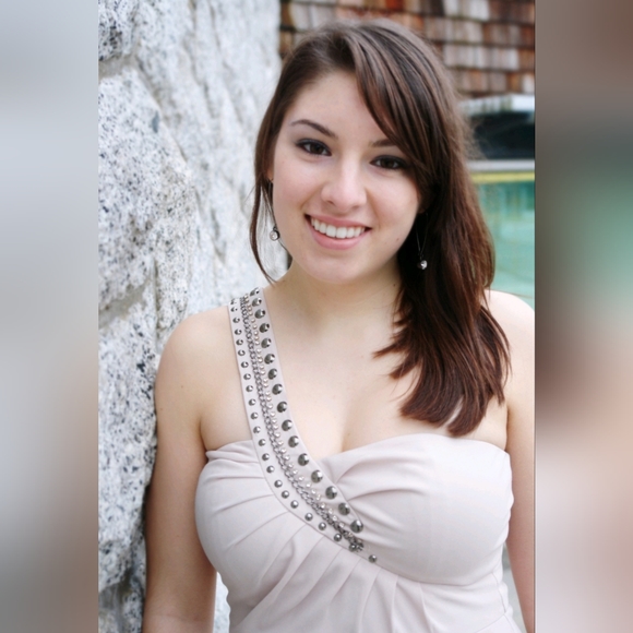 Taupe Cocktail Dress - Picture 2 of 8